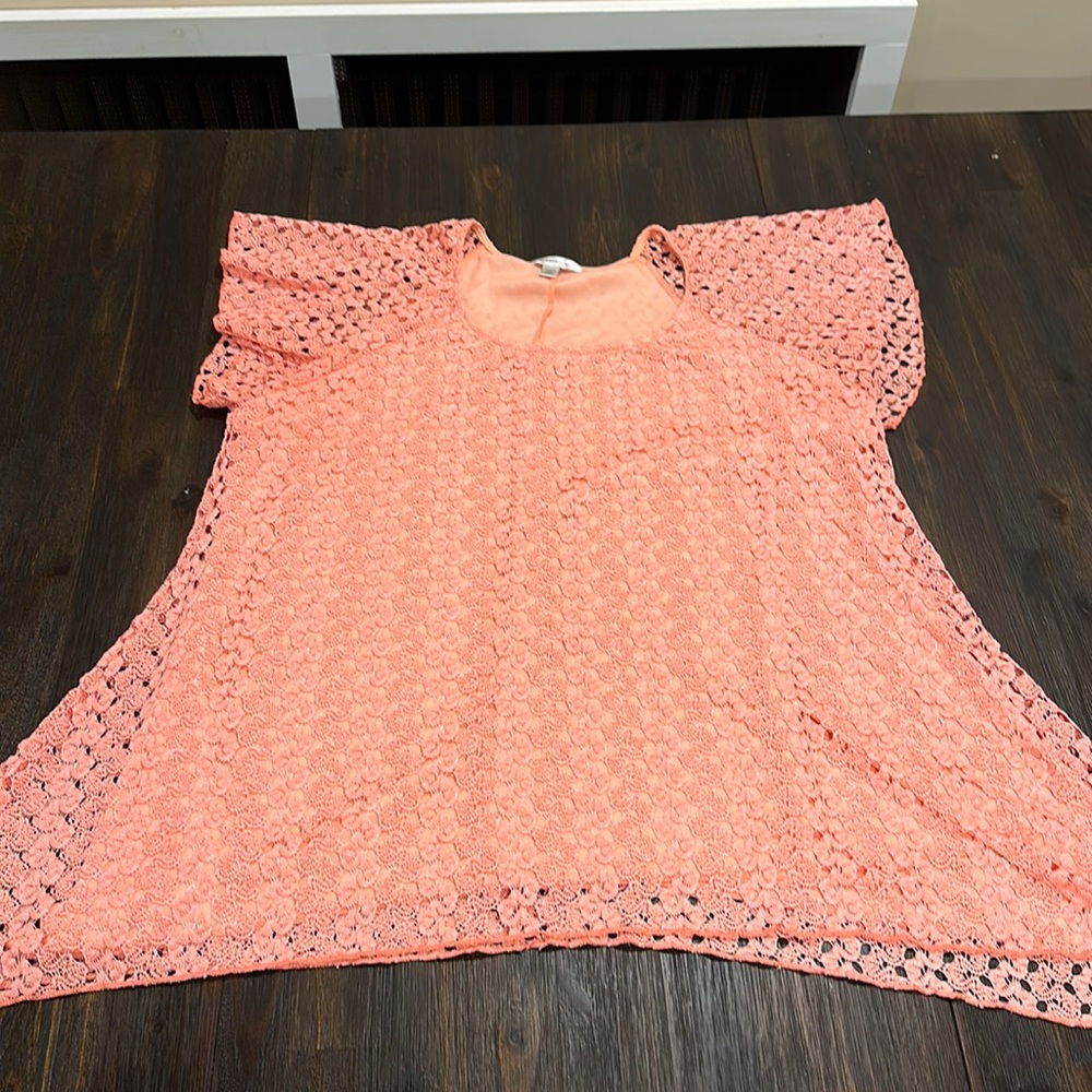Salmon Colored Blouse - Size 2X